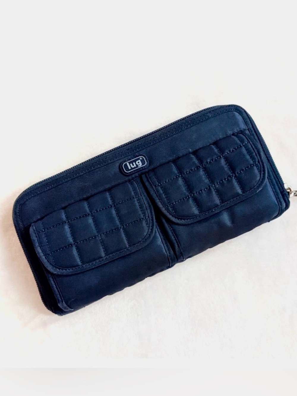 Lug Double Backflip Wallet NWT Navy Blue Travel Purse
